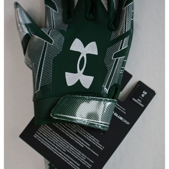 Under Armour 1368851 301 UA F8 Mens Size LARGE Green Football Skill Gloves - Picture 5 of 10